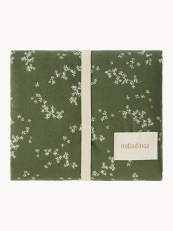 Colchonetas Cambiador|Colchonetas Cambiador>Nobodinoz Colchón cambiador de algodón ecológico Stories Verde oscuro, blanco Off White