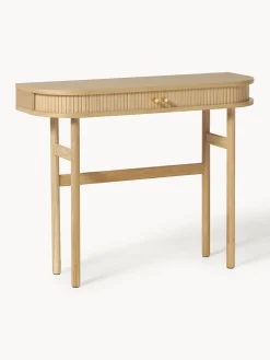 Mesas Consola|Consolas>Westwing Collection Consola con frente acanalado Calary Madera de roble