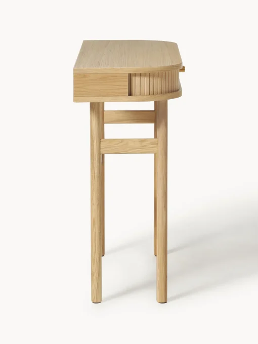 Mesas Consola|Consolas>Westwing Collection Consola con frente acanalado Calary Madera de roble
