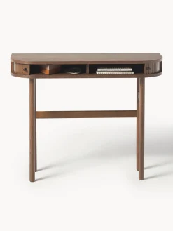 Mesas Consola|Consolas></noscript>Westwing Collection Consola con frente acanalado Calary Madera de roble lacada en marrón oscuro