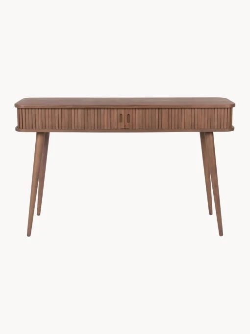 Mesas Consola|Consolas>Zuiver Consola de madera con puertas enrollables y frente acanalado Barbier Madera de nogal