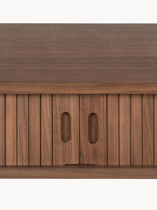 Mesas Consola|Consolas>Zuiver Consola de madera con puertas enrollables y frente acanalado Barbier Madera de nogal