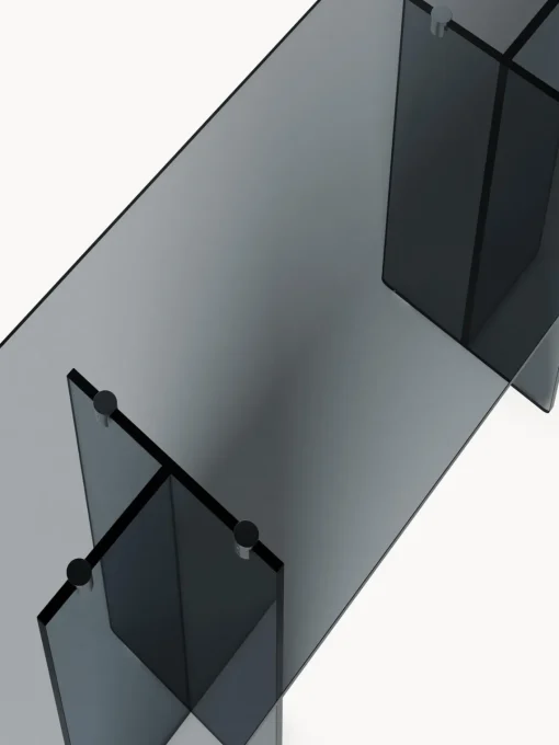 Mesas Consola|Consolas>Westwing Collection Consola de vidrio Anouk Gris transparente