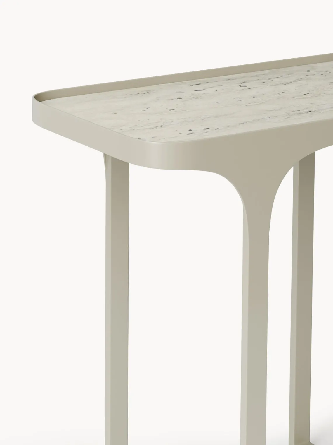 Mesas Consola|Consolas>Westwing Collection Consola en look travertino Bella Aspecto travertino beige claro