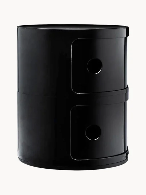 Cajoneras|Mesas Auxiliares>Kartell Contenedor de diseño Componibili, 2 módulos Negro brillante