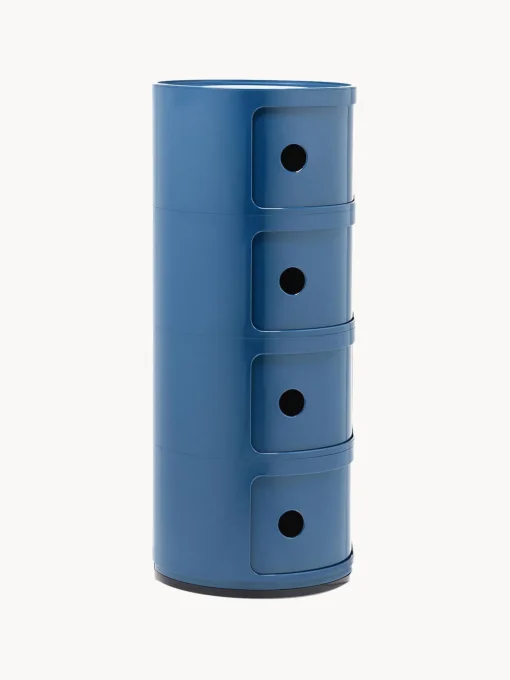 Cajoneras|Mesas Auxiliares>Kartell Contenedor de diseño Componibili, 4 módulos Gris azulado brillante