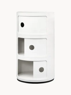 Cajoneras|Mesas Auxiliares></noscript>Kartell Contenedor de diseño Componibili, 3 módulos Blanco brillante