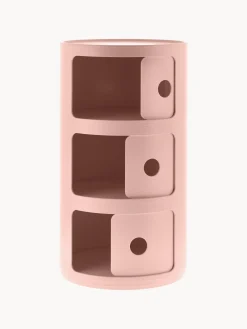 Cajoneras|Mesas Auxiliares></noscript>Kartell Contenedor de diseño Componibili, 3 módulos Rosa oscuro mate