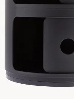 Cajoneras|Mesas Auxiliares></noscript>Kartell Contenedor de diseño Componibili, 3 módulos Negro mate