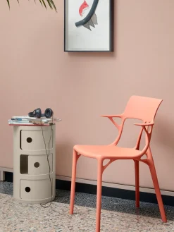 Cajoneras|Mesas Auxiliares>Kartell Contenedor de diseño Componibili, 3 módulos Beige mate