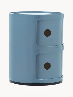 Cajoneras|Mesas Auxiliares></noscript>Kartell Contenedor de diseño Componibili, 2 módulos Azul claro brillante