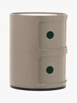 Cajoneras|Mesas Auxiliares></noscript>Kartell Contenedor de diseño Componibili, 2 módulos Greige brillante