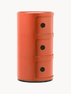 Cajoneras|Mesas Auxiliares></noscript>Kartell Contenedor de diseño Componibili, 3 módulos Naranja brillante
