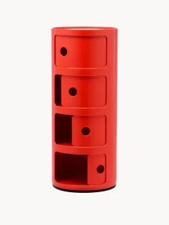 Cajoneras|Mesitas De Noche>Kartell Contenedor de diseño Componibili, 4 módulos Coral