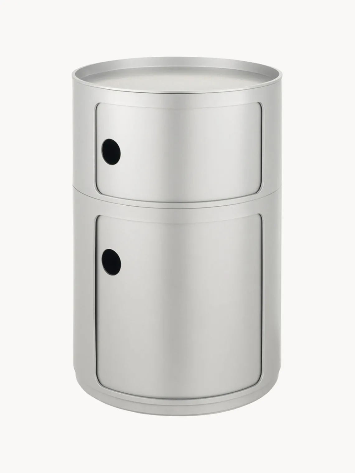 Cajoneras|Mesitas De Noche>Kartell Contenedor de diseño Componibili, 2 módulos Plateado