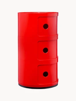 Cajoneras|Mesitas De Noche></noscript>Kartell Contenedor de diseño Componibili, 3 módulos Coral