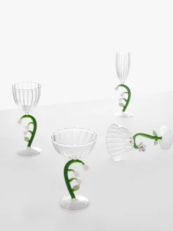 Copas De Champagne|Menaje De Mesa>ICHENDORF Copa de champán Botanica Transparente, verde, blanco
