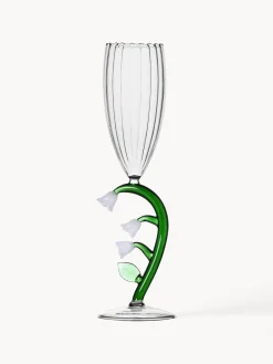 Copas De Champagne|Vajillas Completas>ICHENDORF Copa flauta de champán Botanica Transparente, verde, blanco