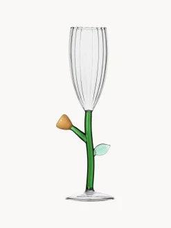 Copas De Champagne|Vajillas Completas>ICHENDORF Copa flauta de champán Botanica Transparente, verde, ocre