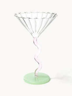 Copas De Cóctel|Vajillas Completas>&k Amsterdam Copas de cóctel de vidrio de borosilicato Curve, 2 uds. Transparente, lila, verde claro