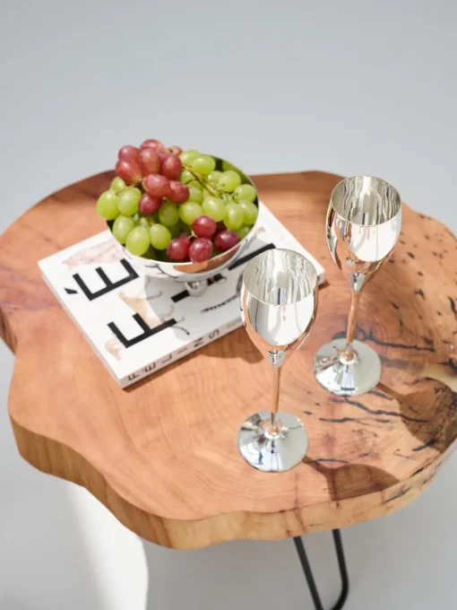 Copas De Champagne|Vajillas Completas>Edzard Copas de champán artesanales Dodo, 2 uds. Plateado