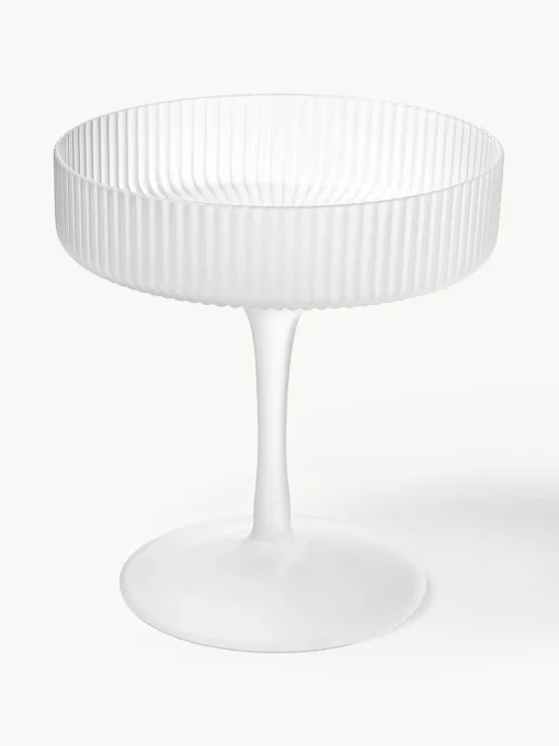 Copas De Champagne|Vajillas Completas>Ferm Living Copas de champán sopladas con relieves Ripple Semitransparente mate