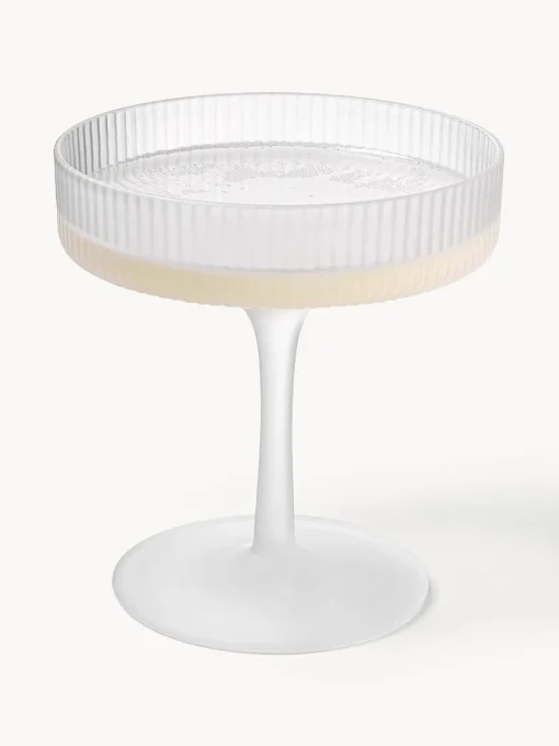 Copas De Champagne|Vajillas Completas>Ferm Living Copas de champán sopladas con relieves Ripple Semitransparente mate