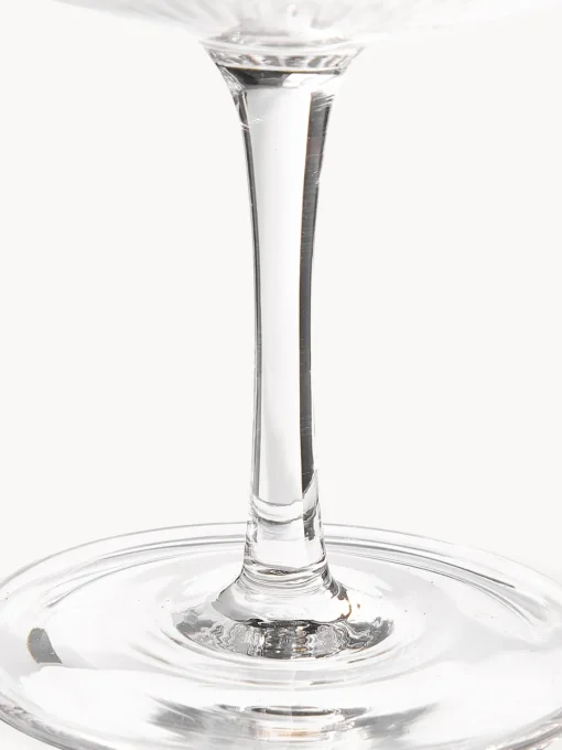 Copas De Champagne|Vajillas Completas>Ferm Living Copas de champán sopladas con relieves Ripple Transparente brillante