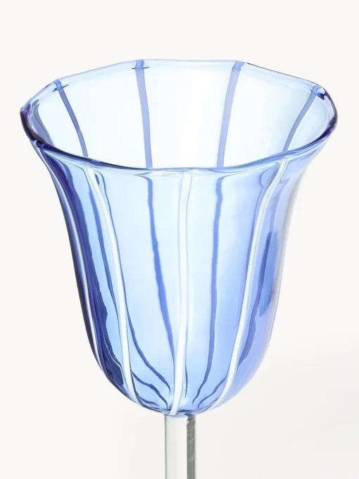 Copas De Vino|Vajillas Completas>&k Amsterdam Copas de vino artesanales de vidrio borosilicato Eve, 2 uds. Azul, transparente, verde claro