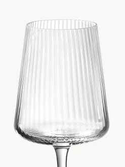 Clearance Copas de vino blanco artesanales con relieves Cami, 4 uds. Copas De Vino|Vajillas Completas