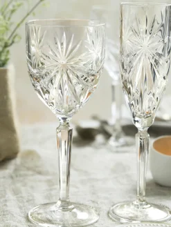 Copas De Vino|Vajillas Completas>RCR Copas de vino blanco de cristal con relieve Oasis, 6 uds.