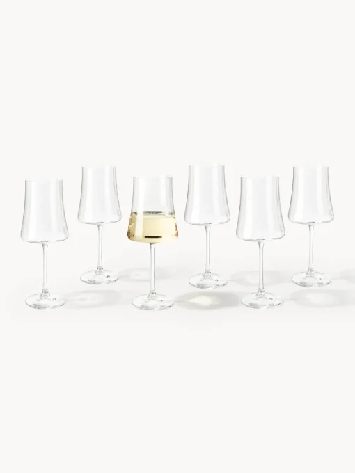 Online Copas de vino blanco de cristal Gwenda, 6 uds. Copas De Vino|Vajillas Completas