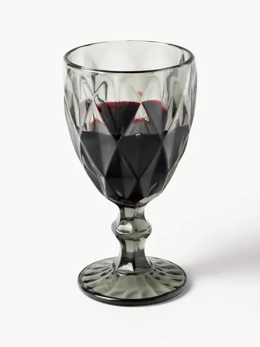 Copas De Vino|Vajillas Completas>Westwing Collection Copas de vino con patrón texturizado Colorado, 4 uds. Gris