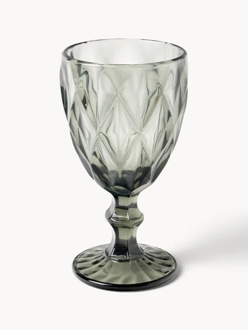 Copas De Vino|Vajillas Completas>Westwing Collection Copas de vino con patrón texturizado Colorado, 4 uds. Gris