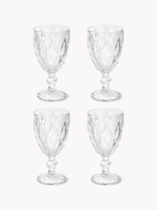 Copas De Vino|Vajillas Completas>Westwing Collection Copas de vino con patrón texturizado Colorado, 4 uds. Transparente