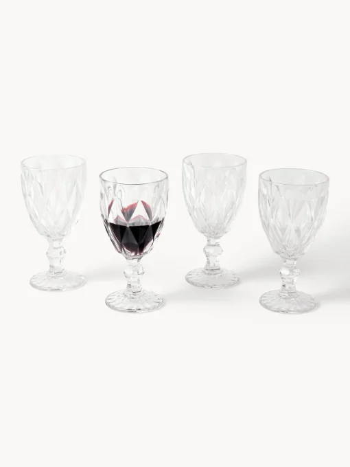Copas De Vino|Vajillas Completas>Westwing Collection Copas de vino con patrón texturizado Colorado, 4 uds. Transparente