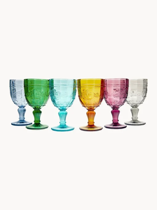 Copas De Vino|Vajillas Completas>Villa D'Este Home Tivoli Copas de vino con relieves Syrah, 6 uds.