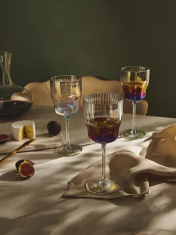 Copas De Vino|Vajillas Completas></noscript>Westwing Collection Copas de vino sopladas con relieve y brillo nacarino Juno, 4 uds.