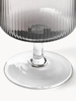 Copas De Vino|Vajillas Completas></noscript>Ferm Living Copas de vino sopladas con relieves Ripple, 2 uds. Gris transparente brillante