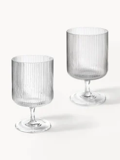 Copas De Vino|Vajillas Completas></noscript>Ferm Living Copas de vino sopladas con relieves Ripple, 2 uds. Transparente brillante