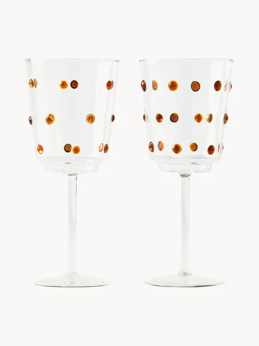 Copas de vino sopladas de vidrio borosilicato Nob, 2 uds. Copas De Vino|Vajillas Completas