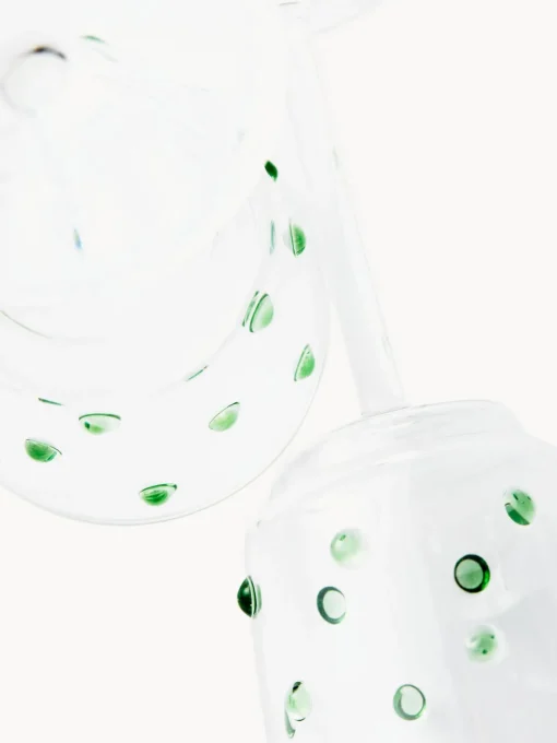 Copas De Vino|Vajillas Completas>POLSPOTTEN Copas de vino sopladas de vidrio borosilicato Nob, 2 uds. Transparente, verde