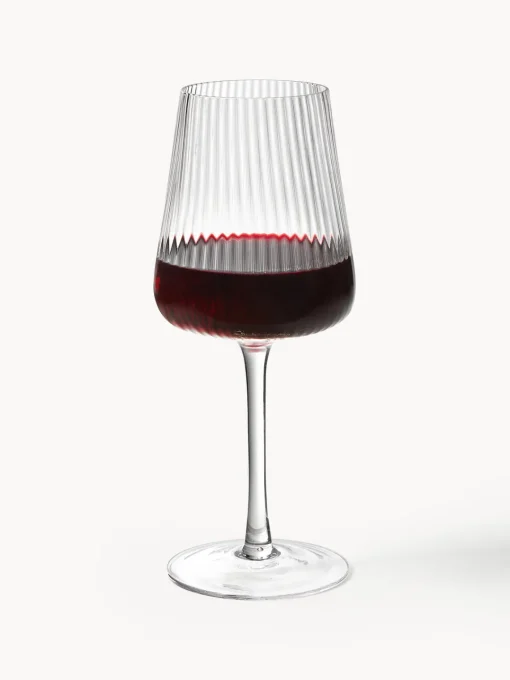 Copas De Vino|Vajillas Completas>Westwing Collection Copas de vino tinto artesanales con relieves Cami, 4 uds.