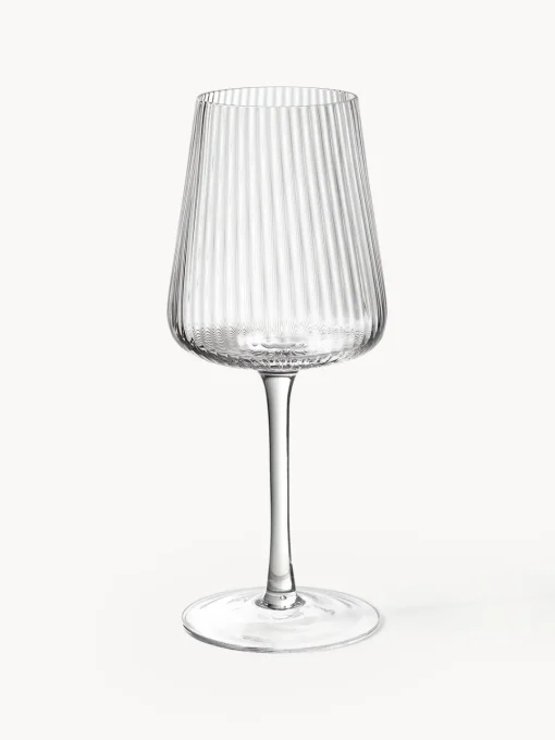 Copas De Vino|Vajillas Completas>Westwing Collection Copas de vino tinto artesanales con relieves Cami, 4 uds.