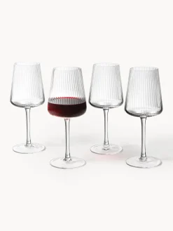 Copas De Vino|Vajillas Completas></noscript>Westwing Collection Copas de vino tinto artesanales con relieves Cami, 4 uds.