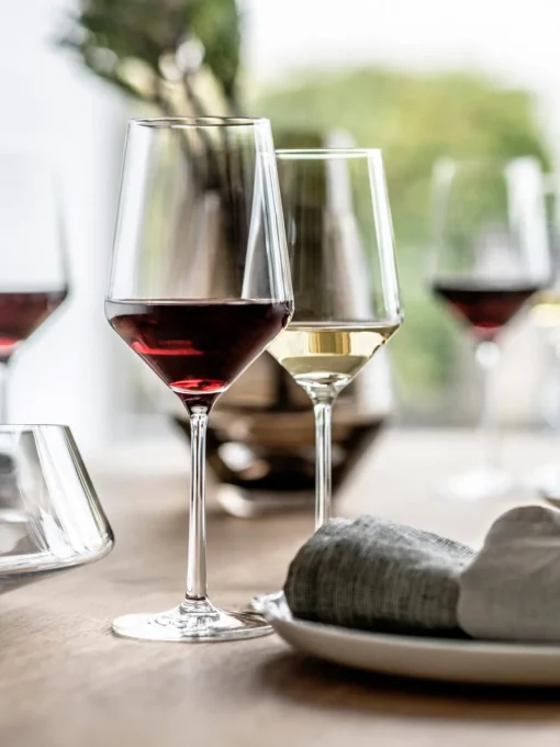 New Copas de vino tinto de cristal Pure, 2 uds. Copas De Vino|Vajillas Completas