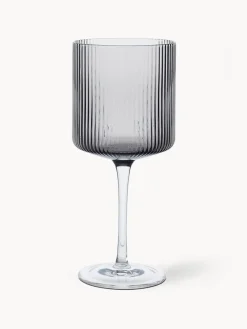 Outlet Copas de vino tinto sopladas con relieve Ripple, 2 uds. Copas De Vino|Menaje De Mesa