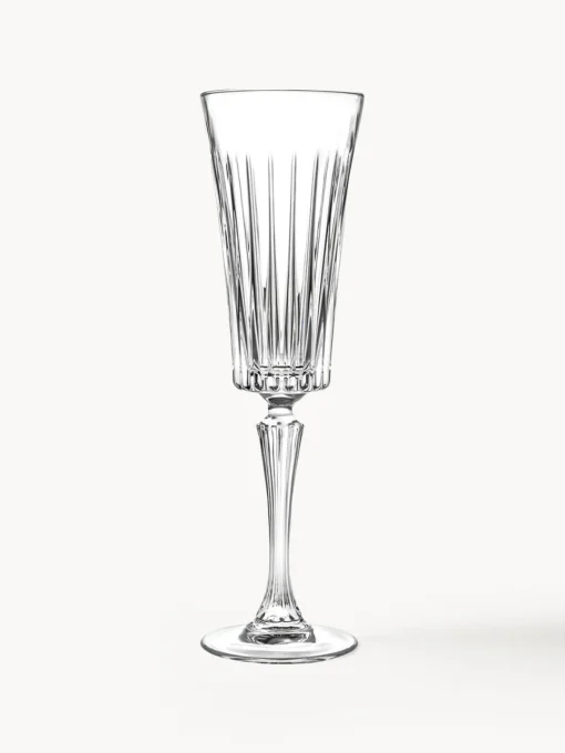 Copas De Champagne|Vajillas Completas>RCR Copas flauta de champán de cristal con relieve Timeless, 6 uds.