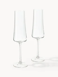 Clearance Copas flauta de champán de cristal Gwenda, 6 uds. Copas De Champagne|Vajillas Completas