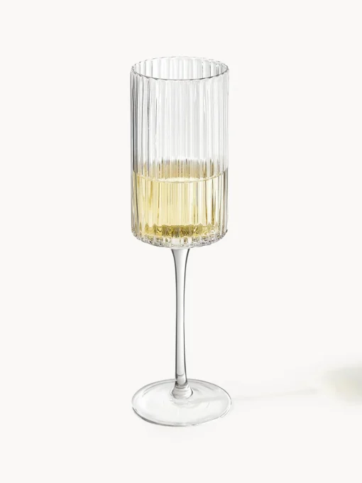 Copas De Champagne|Vajillas Completas>Westwing Collection Copas flauta sopladas Aleo, 4 uds. Transparente